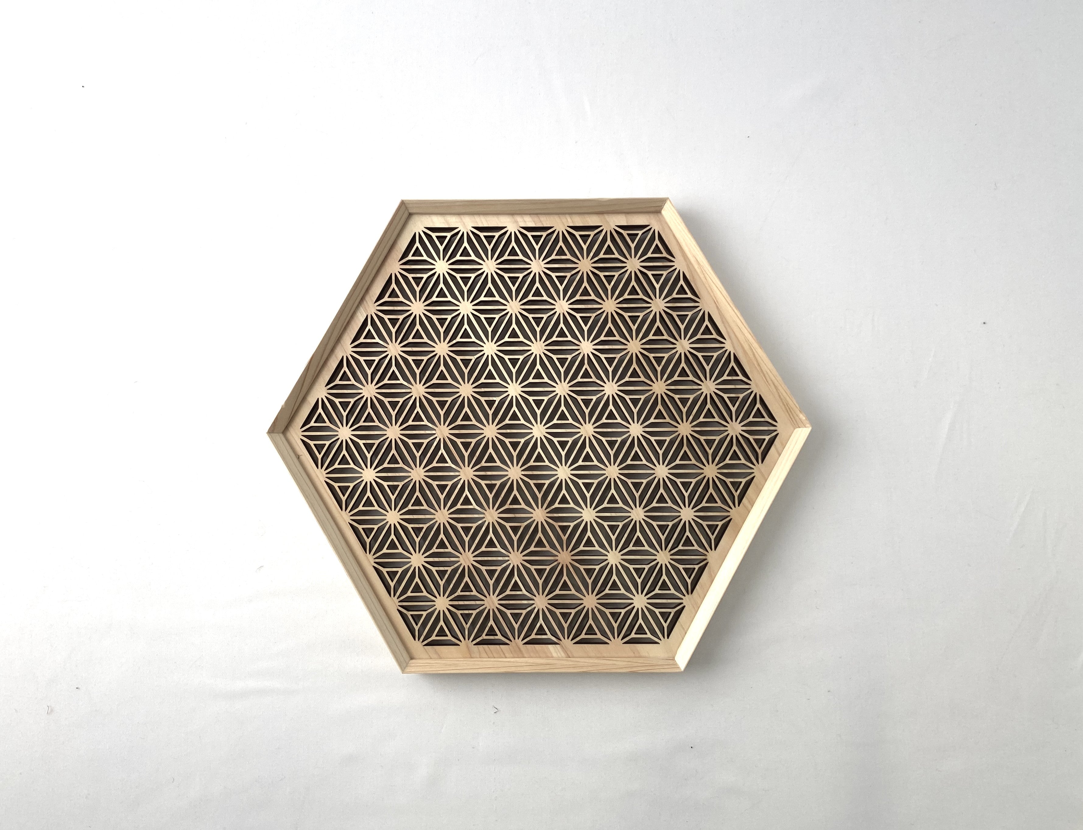 お盆　桔梗麻の葉